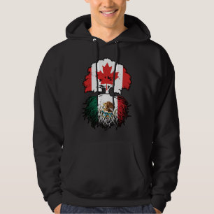 Mexico Mexican Canadian Canada Tree Roots Flag Hoodie