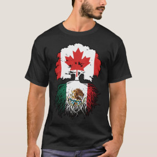 Mexico Mexican Canadian Canada Tree Roots Flag T-Shirt