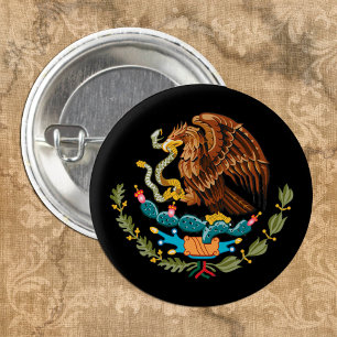 Mexico & Mexican Eagle coat of arms / flag fashion 3 Cm Round Badge
