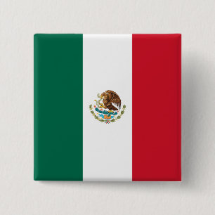 Mexico (Mexican) Flag 15 Cm Square Badge