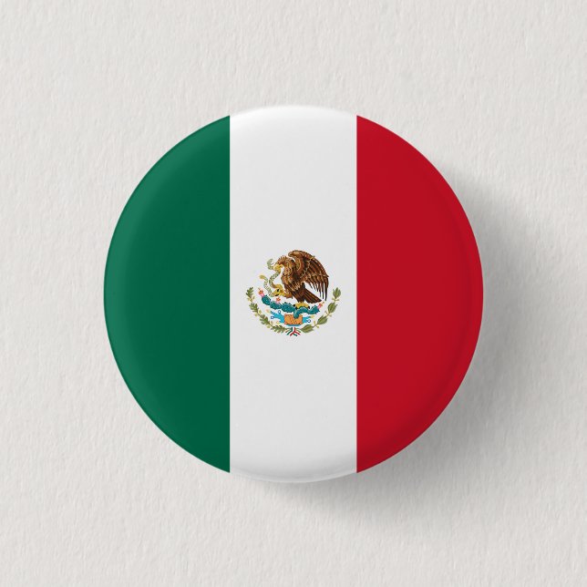 Mexico (Mexican) Flag 3 Cm Round Badge (Front)