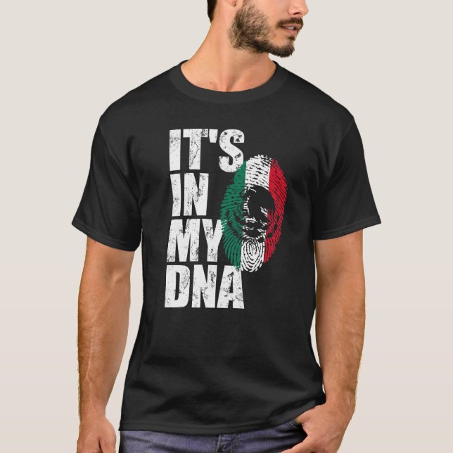 Mexico Mexican Flag DNA Fan Love   T-Shirt (Front)