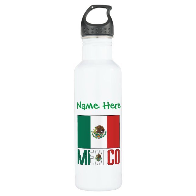 Mexico Mexican Flag Green Personalisation  710 Ml Water Bottle (Front)