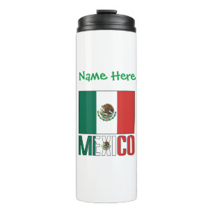 Mexico Mexican Flag Green Personalisation Thermal Tumbler