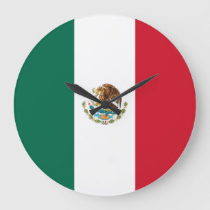 Mexico (Mexican) Flag Large Clock