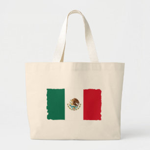 Mexico Mexican Flag Large Tote Bag