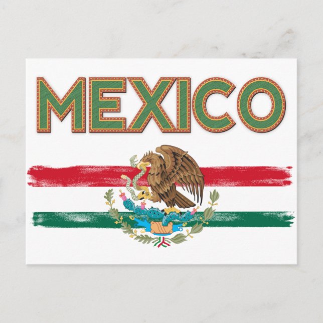 Mexico Mexican Flag Postcard (Front)