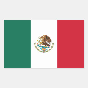 Mexico/Mexican Flag Rectangular Sticker
