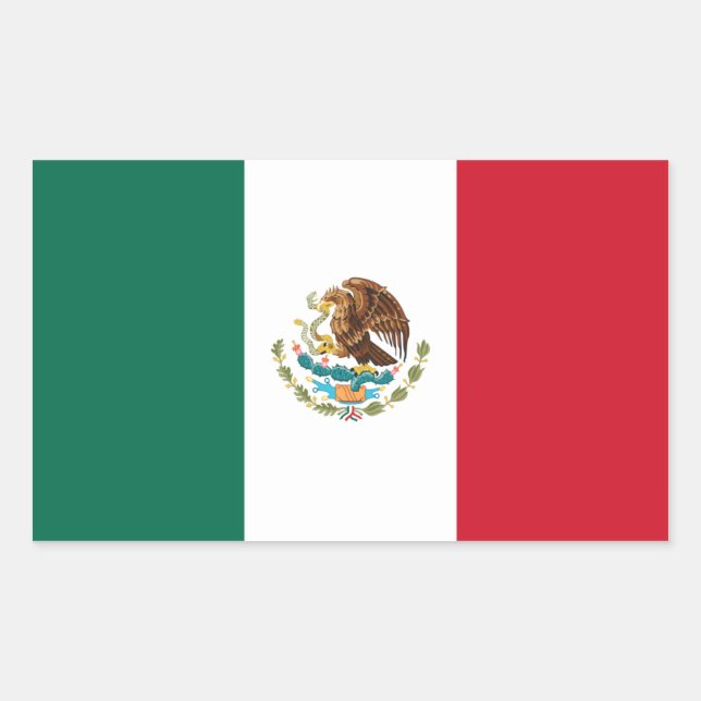 Mexico/Mexican Flag Rectangular Sticker (Front)