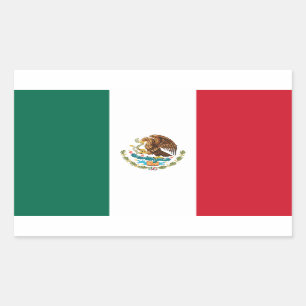 Mexico - Mexican Flag Rectangular Sticker
