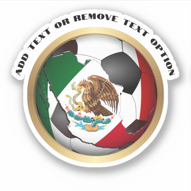 Mexico Mexican Flag Soccer Ball  (Front)