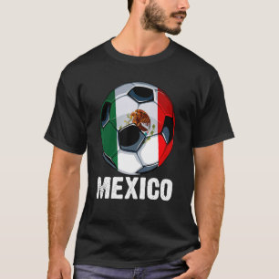 Mexico Mexican Flag Soccer Cute Football T-Shirt