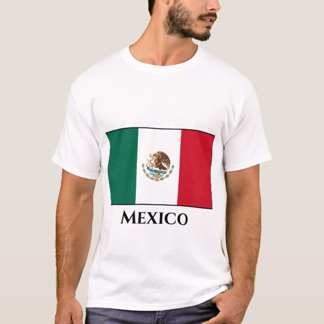 Mexico (Mexican) Flag T-Shirt (Front)