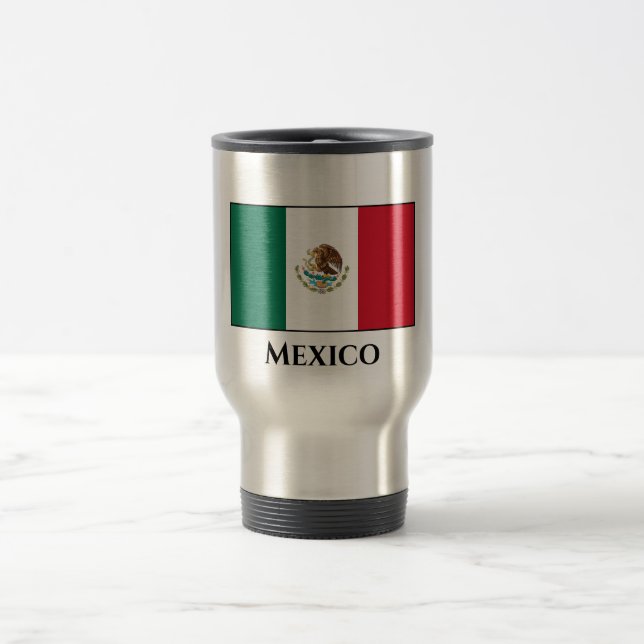 Mexico (Mexican) Flag Travel Mug (Center)