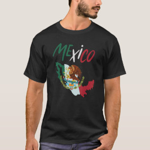 Mexico Mexican Flag Vintage Pride Retro Apparel T-Shirt