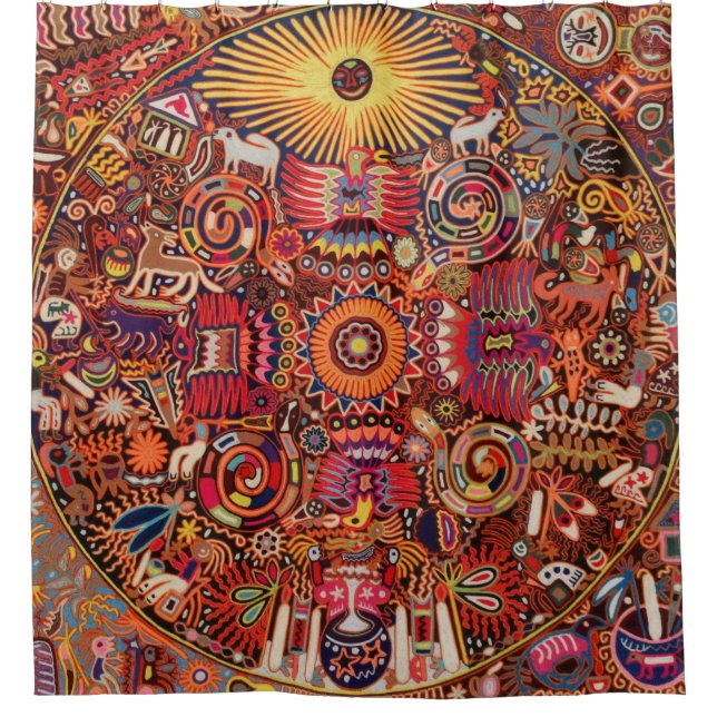 Mexico Mexican Mayan Aztec LatinX Hispanic Oaxacan Shower Curtain (Front)