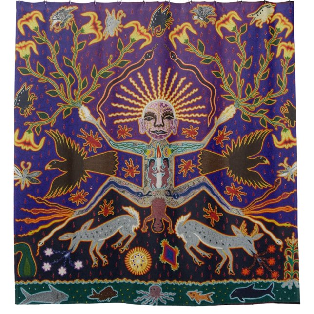 Mexico Mexican Mayan Aztec LatinX Hispanic Oaxacan Shower Curtain (Front)