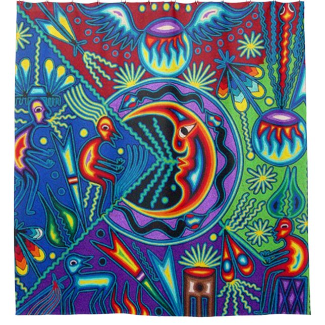 Mexico Mexican Mayan Aztec LatinX Hispanic Oaxacan Shower Curtain (Front)