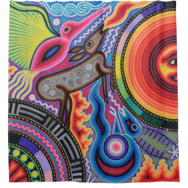 Mexico Mexican Mayan Aztec LatinX Hispanic Oaxacan Shower Curtain (Front)