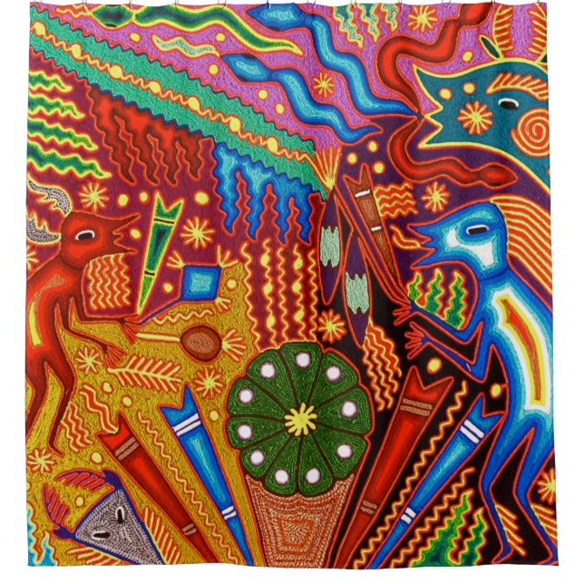 Mexico Mexican Mayan Aztec LatinX Hispanic Oaxacan Shower Curtain (Front)
