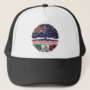 Mexico Mexican New Zealander New Zealand Tree Root Trucker Hat