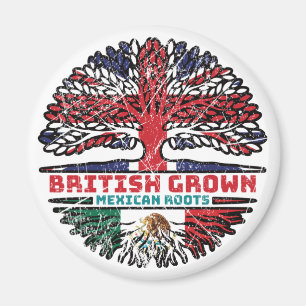 Mexico Mexican Uk United Kingdom British Tree Magnet