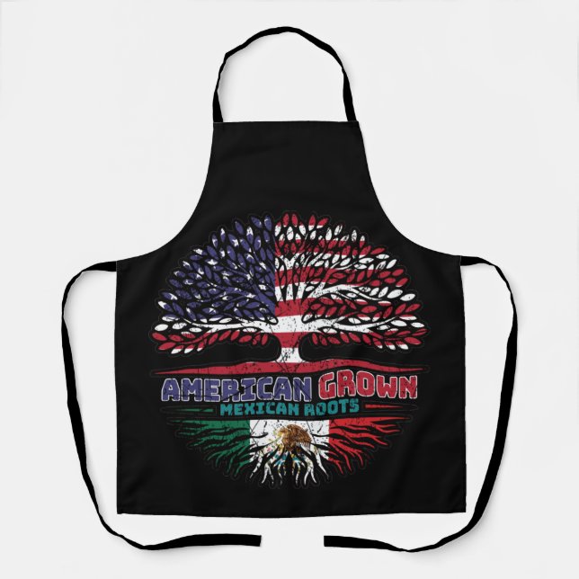 Mexico Mexican US American USA United States Tree Apron (Front)