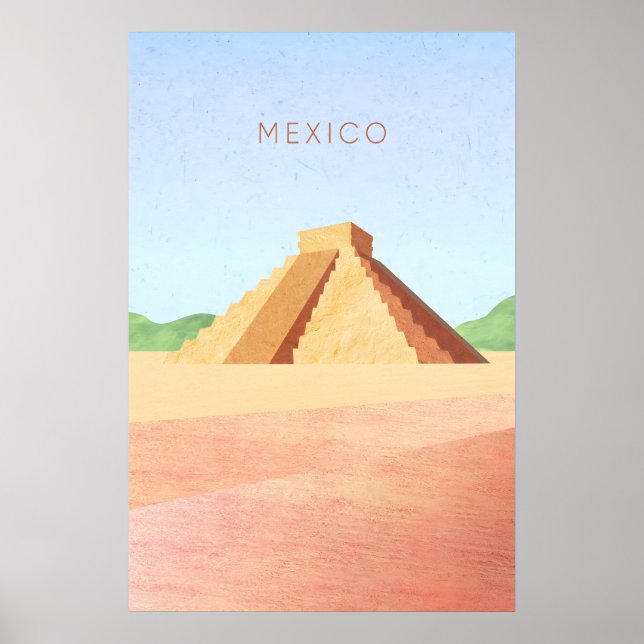 Mexico Minimal Travel Poster (Front)
