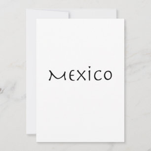 Mexico - minimalistic typography card