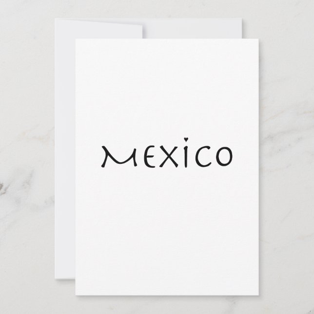 Mexico - minimalistic typography card (Front)