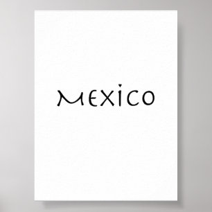 Mexico - minimalistic typography poster