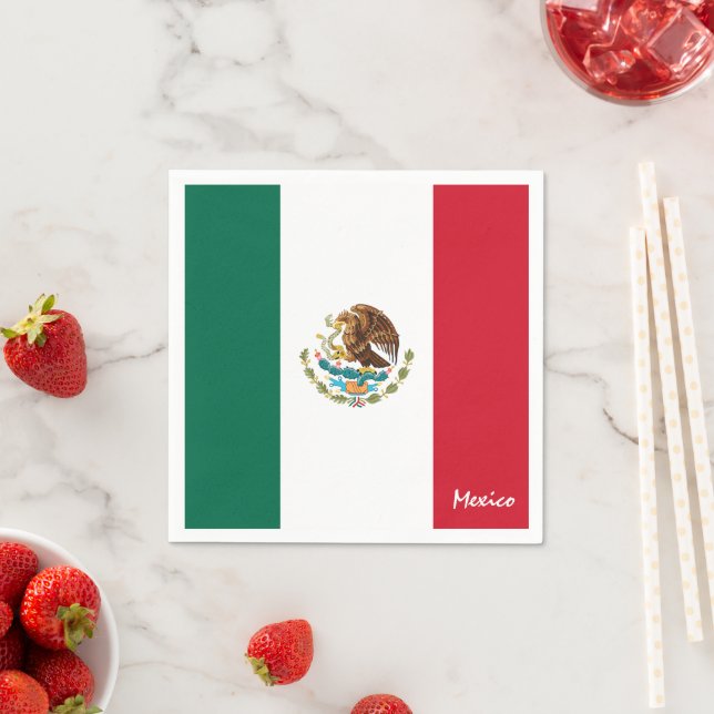 Mexico Napkins, Mexican Flag party /sport fans Napkin (Insitu)