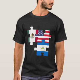 Mexico Nicaragua And The Usa Puzzle T-Shirt