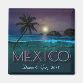 Mexico Night at the Beach (customisable) Magnet