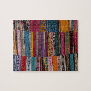 Mexico, Oaxaca Province, Oaxaca, woven belts on Jigsaw Puzzle