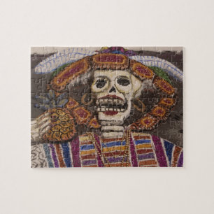 Mexico, Oaxaca. Sand tapestry (tapete de arena) Jigsaw Puzzle