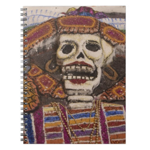 Mexico, Oaxaca. Sand tapestry (tapete de arena) Notebook