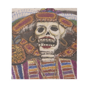 Mexico, Oaxaca. Sand tapestry (tapete de arena) Notepad