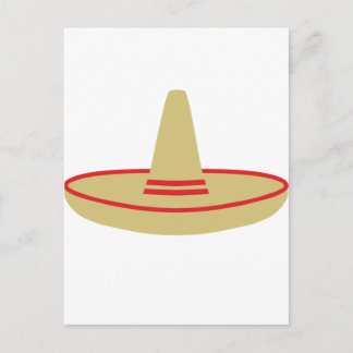 mexico party sombrero invitation postcard