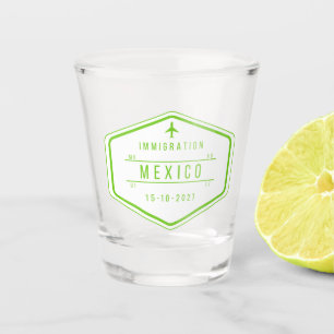 Mexico Passport Stamp Shot Glass