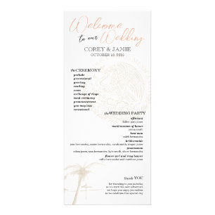 Mexico Passport Wedding Program Rack Card