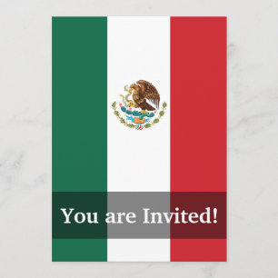 Mexico Plain Flag Invitation