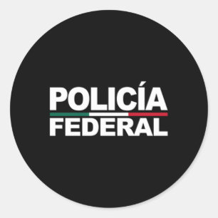 Mexico Policia Federal Mexican Police Law Classic Round Sticker