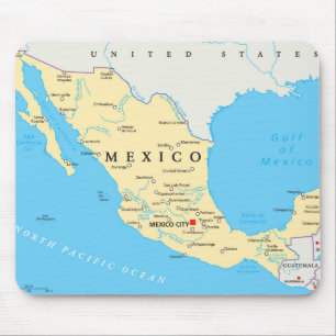 Mexico Political Map Mouse Mat