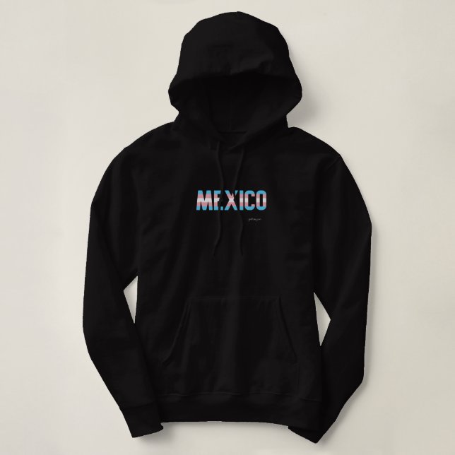Mexico Pride Transgender Flag Hoodie (Design Front)