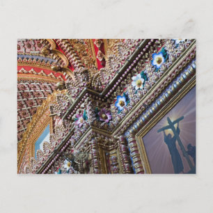 Mexico, Queretaro. Detail inside ornate Catholic Postcard