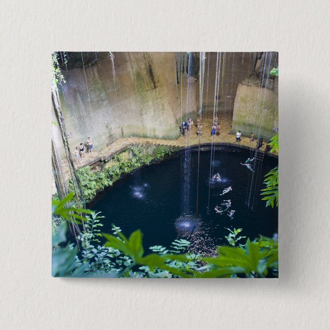 Mexico, Quintana Roo, near Chichen Itza, 15 Cm Square Badge (Front)