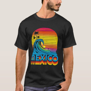 Mexico Retro Throwback Surf & Mexican Beach Souven T-Shirt