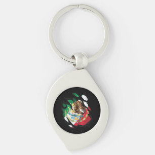 Mexico Ripped Flag Key Ring