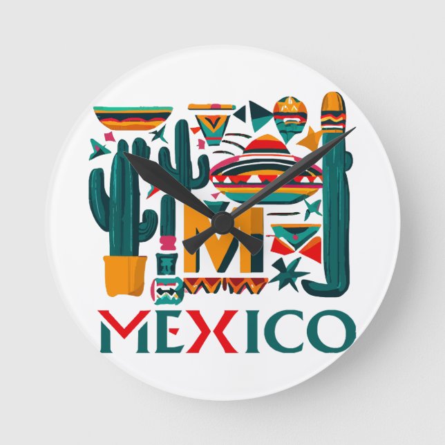 MEXICO ROUND CLOCK (Front)